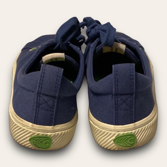 Caprium Navy Lace-Up Sneakers Canvas Tennis Shoes - Picture 6 of 6